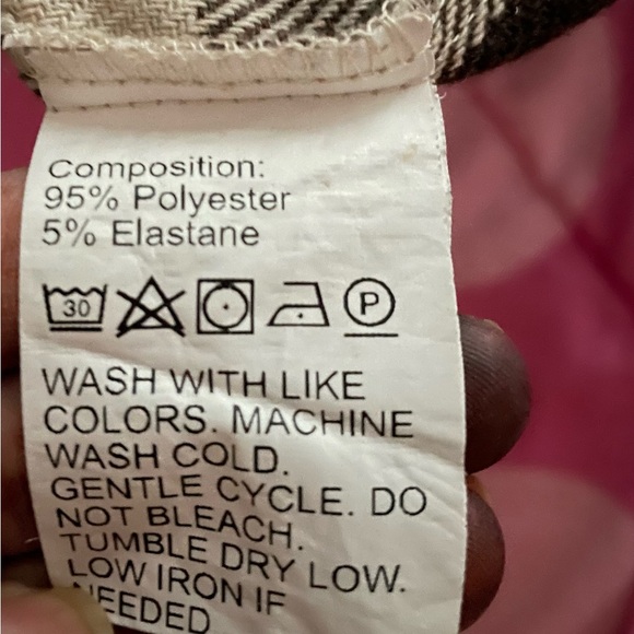 NWOT Plaid print overcoat - Picture 6 of 7